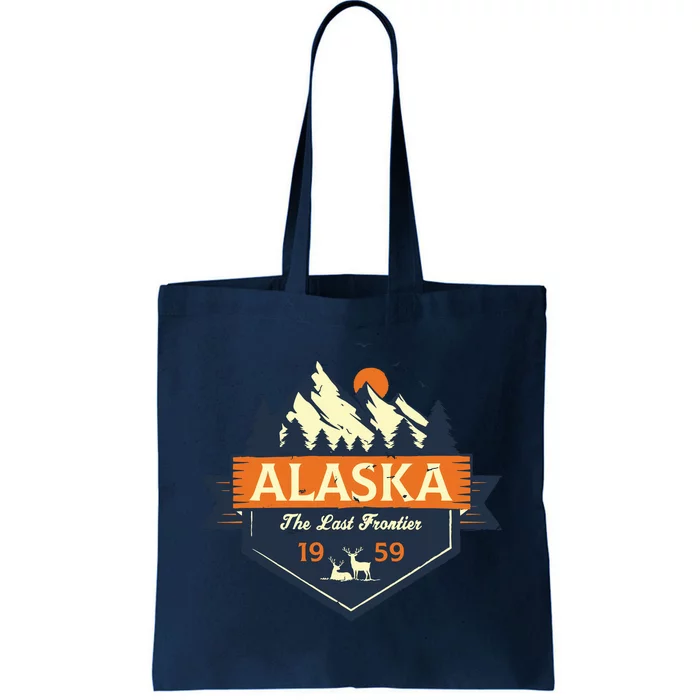 Last Frontier Retro Alaska Tote Bag