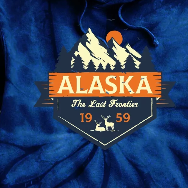 Last Frontier Retro Alaska Tie Dye Hoodie