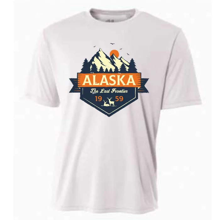 Last Frontier Retro Alaska Cooling Performance Crew T-Shirt