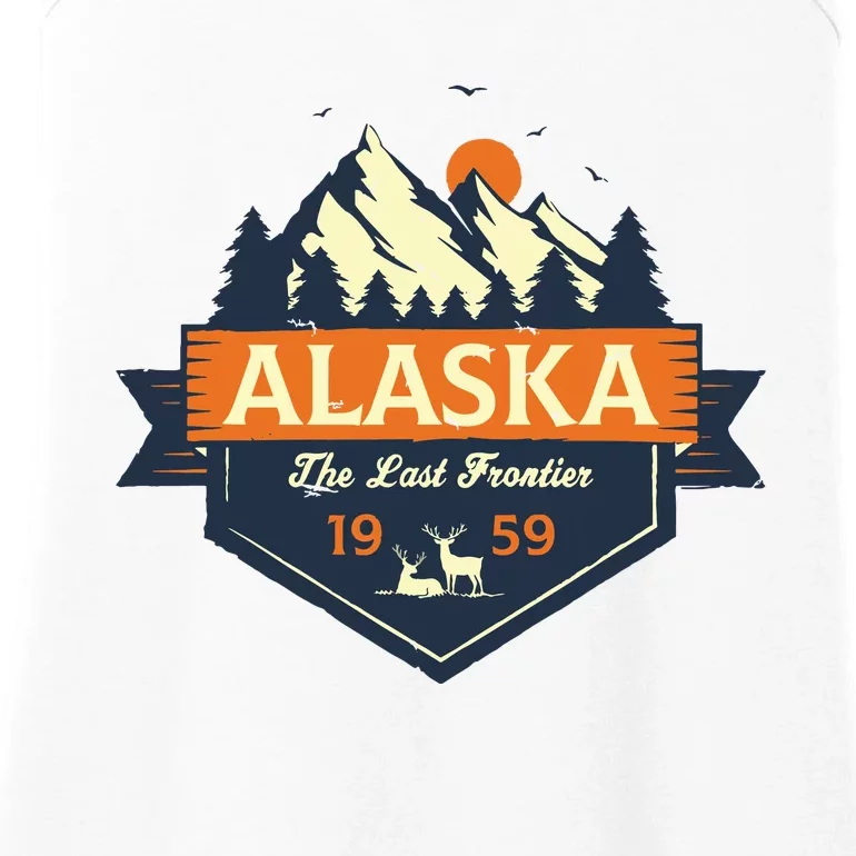 Last Frontier Retro Alaska Ladies Essential Tank