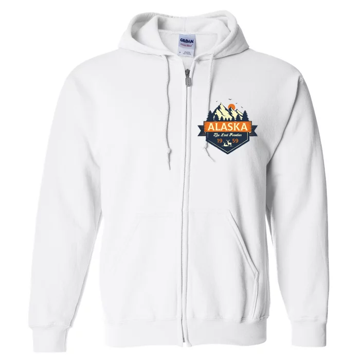 Last Frontier Retro Alaska Full Zip Hoodie