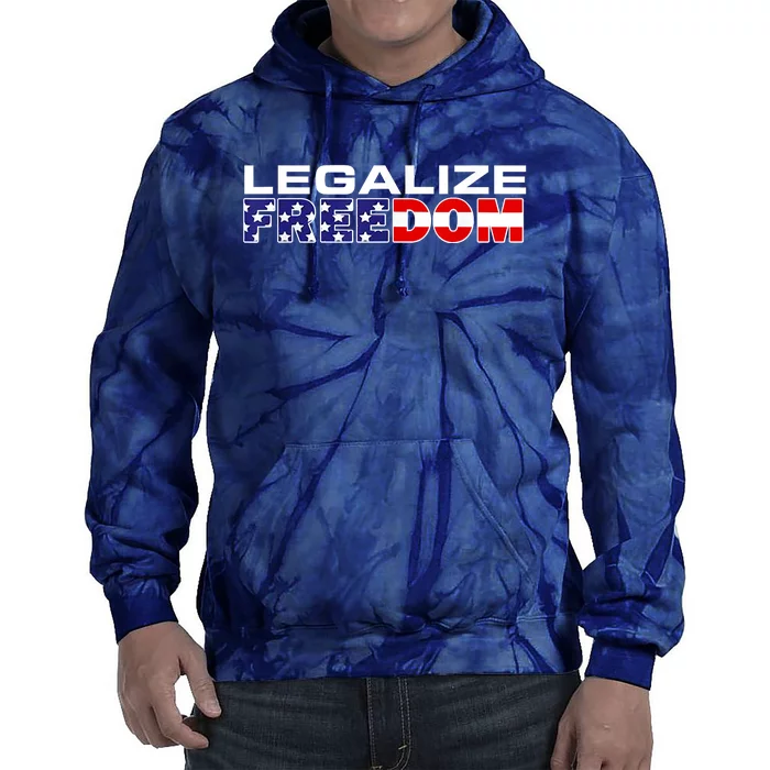 Legalize Freedom Republican American Flag I Voted For Trump Tie Dye Hoodie