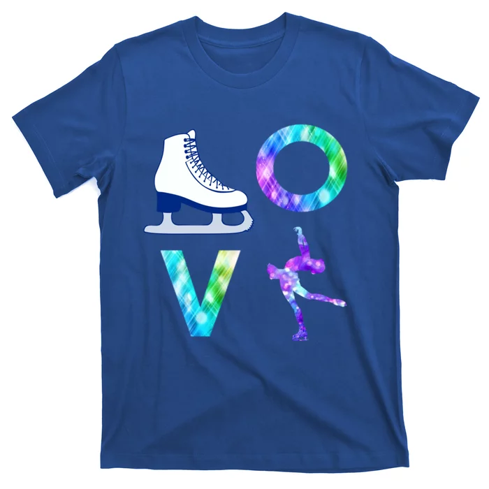 Love Figure Skating Ice Skater Girls Gift T-Shirt