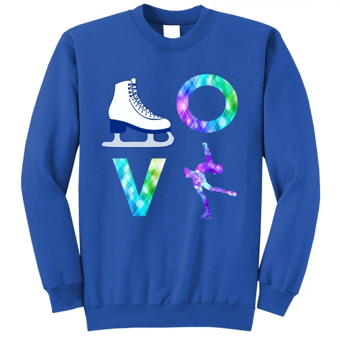 Love Figure Skating Ice Skater Girls Gift Tall Sweatshirt