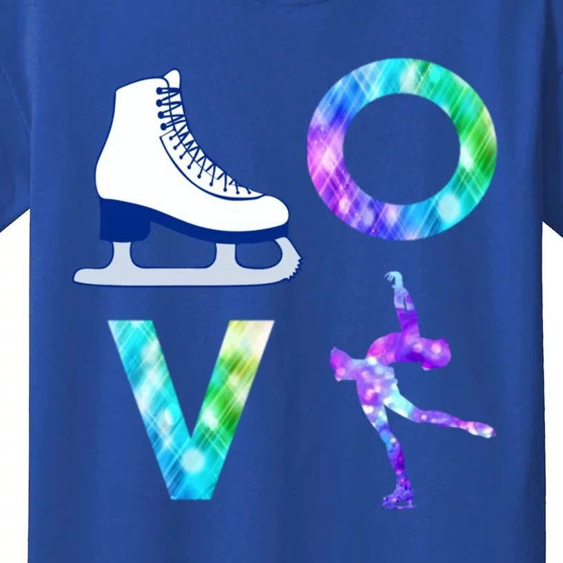 Love Figure Skating Ice Skater Girls Gift Kids T-Shirt