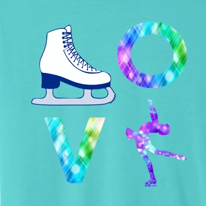 Love Figure Skating Ice Skater Girls Gift ChromaSoft Performance T-Shirt