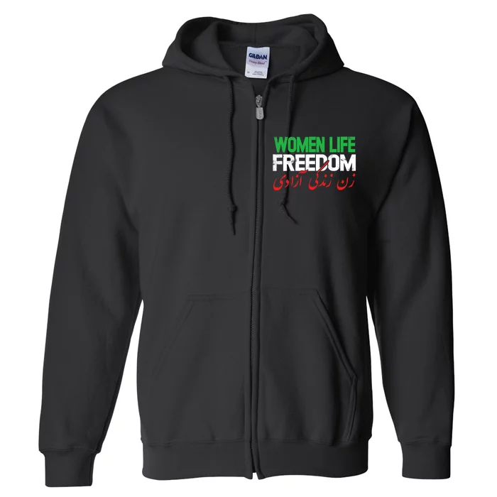 Life Freedom Support Persian Zan Zendegi Azadi Full Zip Hoodie