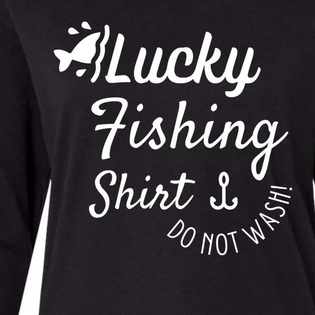 Lucky Fishing Shirt Do Not Wash Womens Cotton Relaxed Long Sleeve T-Shirt