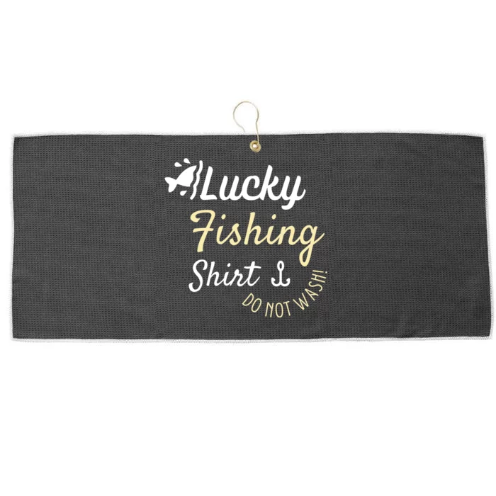 Lucky Fishing Shirt Do Not Wash Large Microfiber Waffle Golf Towel