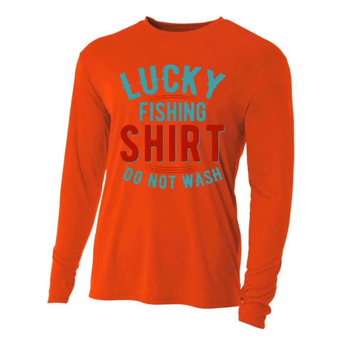 Lucky Fishing Shirt Do Not Wash Funny Fish Cooling Performance Long Sleeve Crew