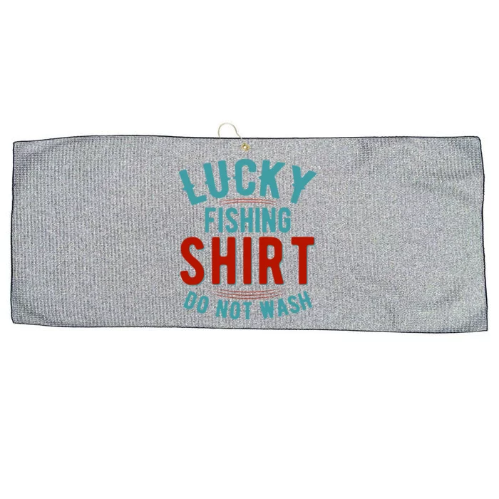 Lucky Fishing Shirt Do Not Wash Funny Fish Large Microfiber Waffle Golf Towel