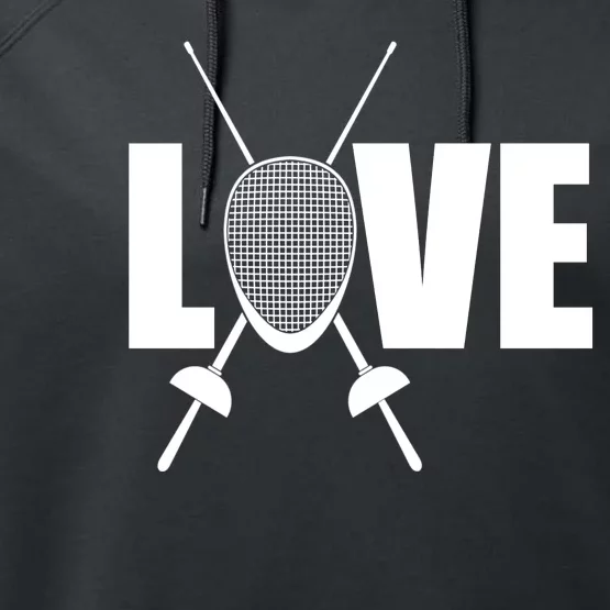 Love Fencing Sport Performance Fleece Hoodie