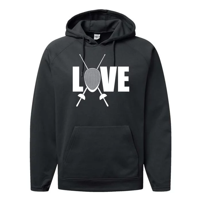 Love Fencing Sport Performance Fleece Hoodie