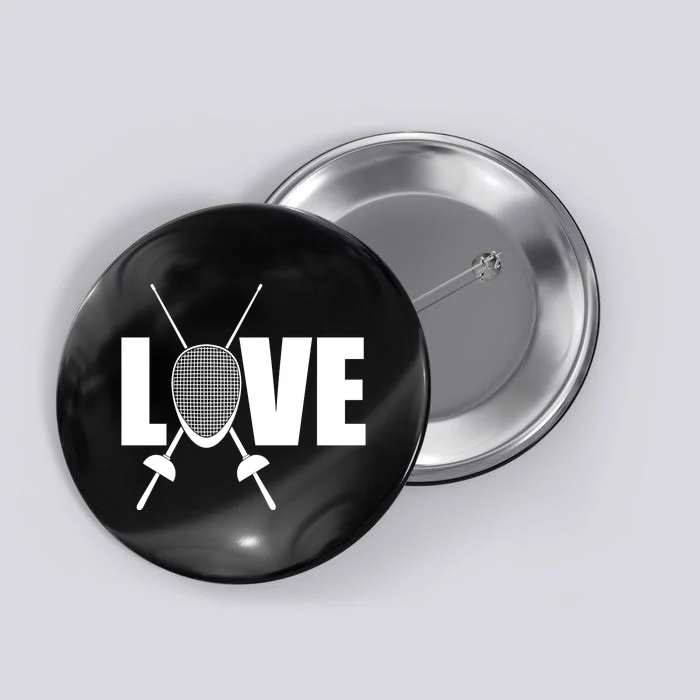 Love Fencing Sport Button