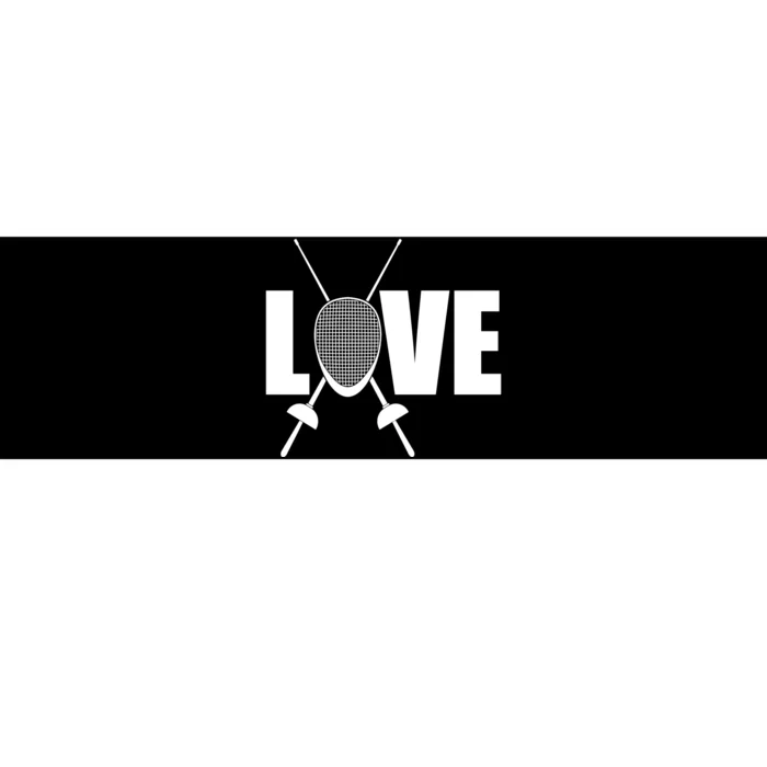 Love Fencing Sport Bumper Sticker