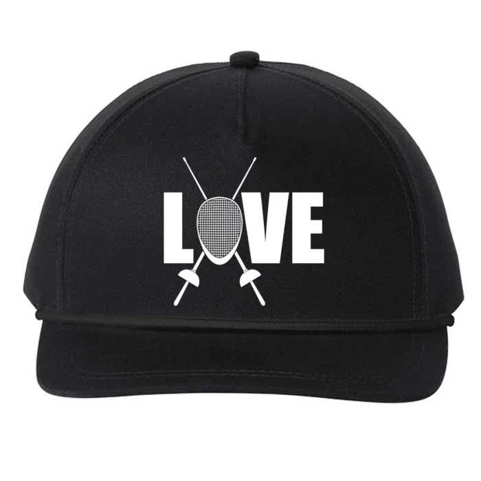 Love Fencing Sport Snapback Five-Panel Rope Hat