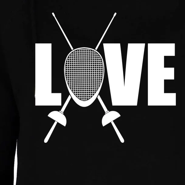 Love Fencing Sport Womens Funnel Neck Pullover Hood