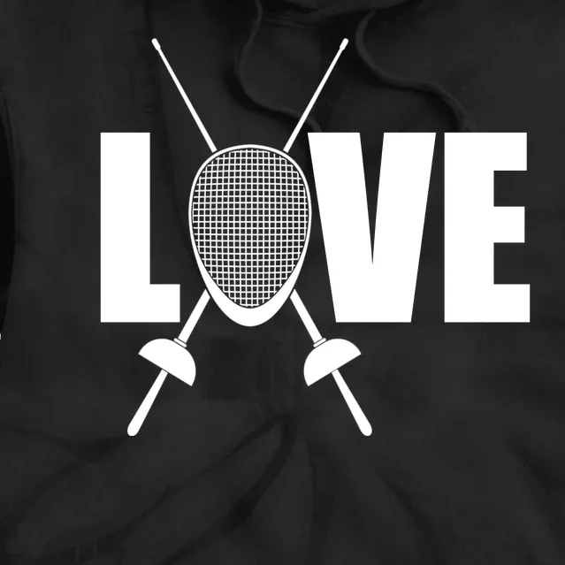 Love Fencing Sport Tie Dye Hoodie