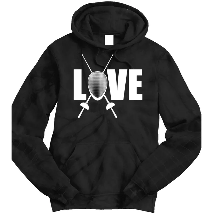 Love Fencing Sport Tie Dye Hoodie