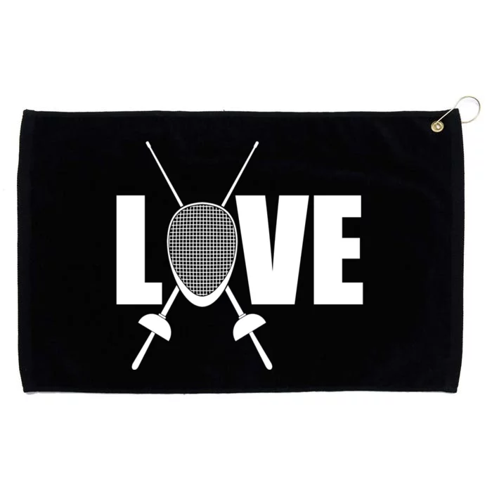 Love Fencing Sport Grommeted Golf Towel