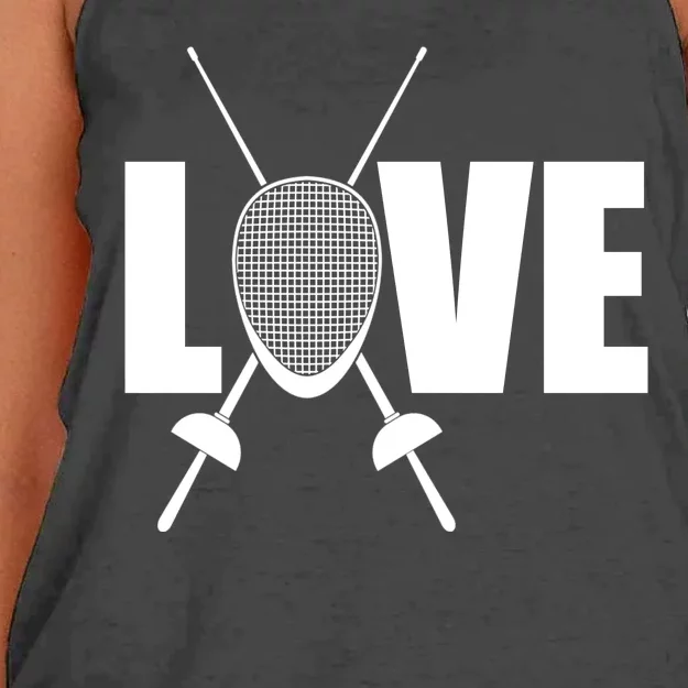 Love Fencing Sport Women's Knotted Racerback Tank