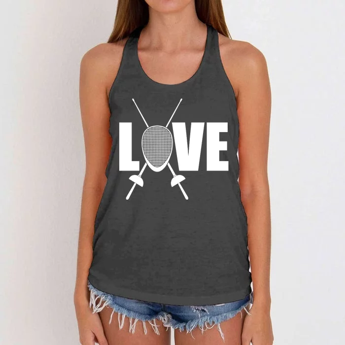 Love Fencing Sport Women's Knotted Racerback Tank