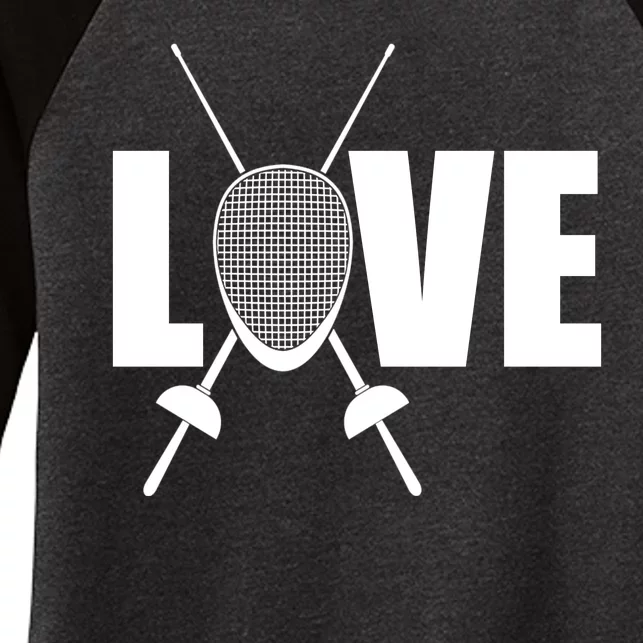 Love Fencing Sport Women's Tri-Blend 3/4-Sleeve Raglan Shirt