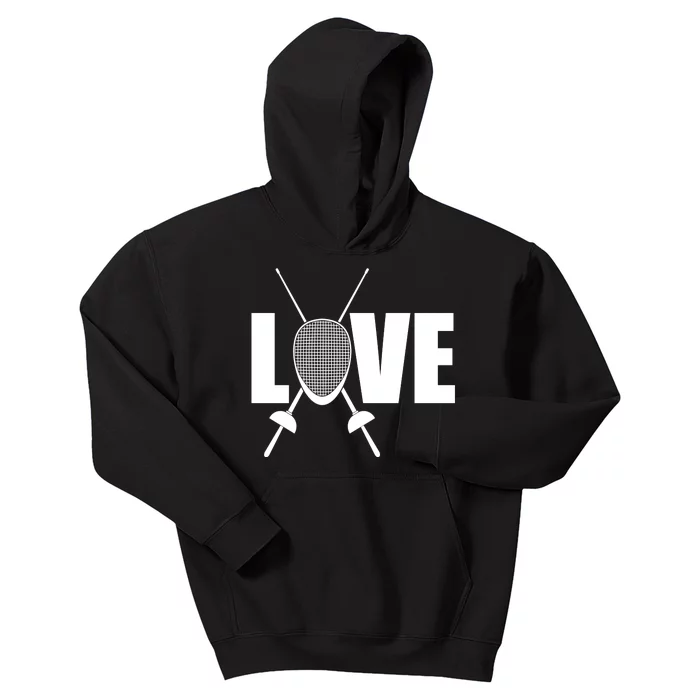 Love Fencing Sport Kids Hoodie