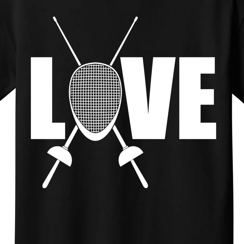 Love Fencing Sport Kids T-Shirt