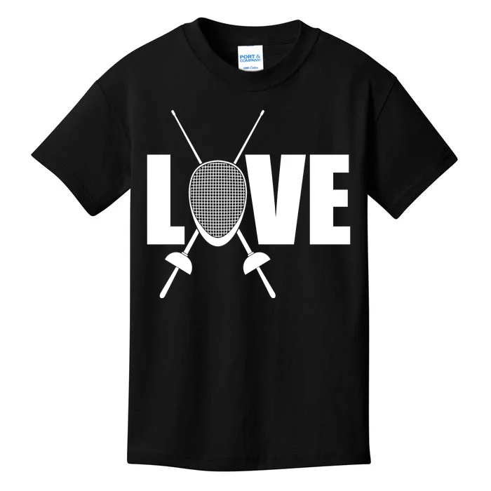 Love Fencing Sport Kids T-Shirt