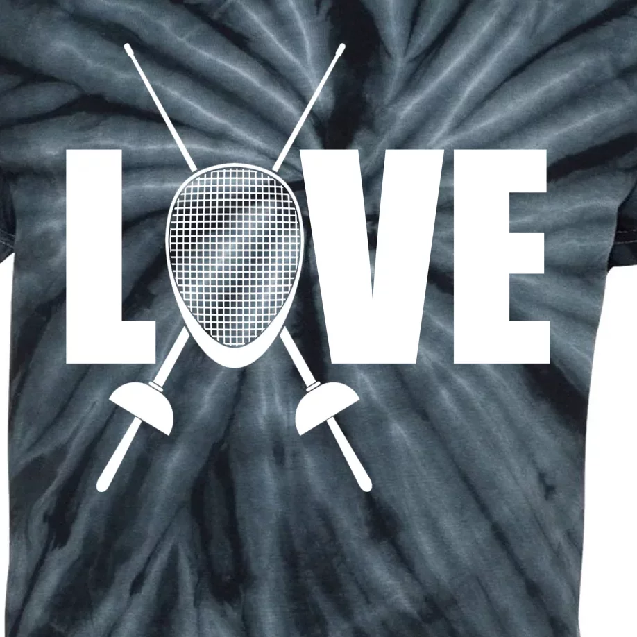 Love Fencing Sport Kids Tie-Dye T-Shirt