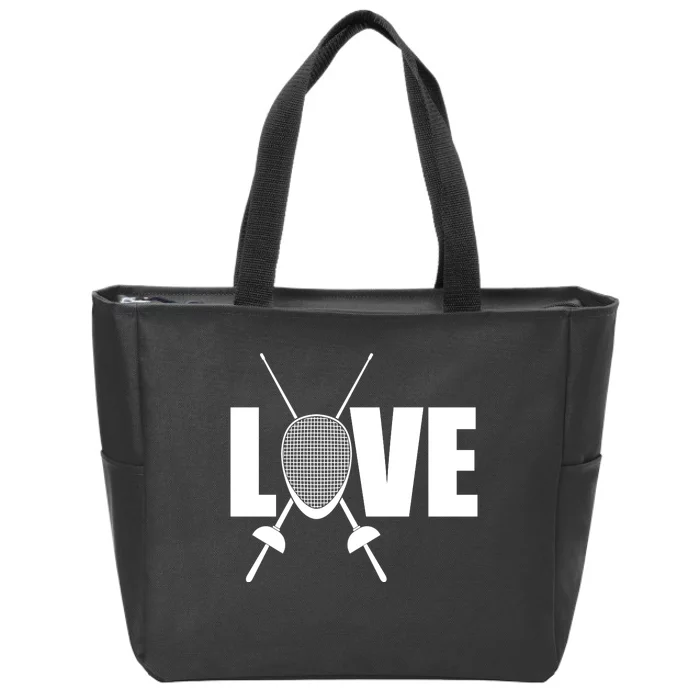 Love Fencing Sport Zip Tote Bag