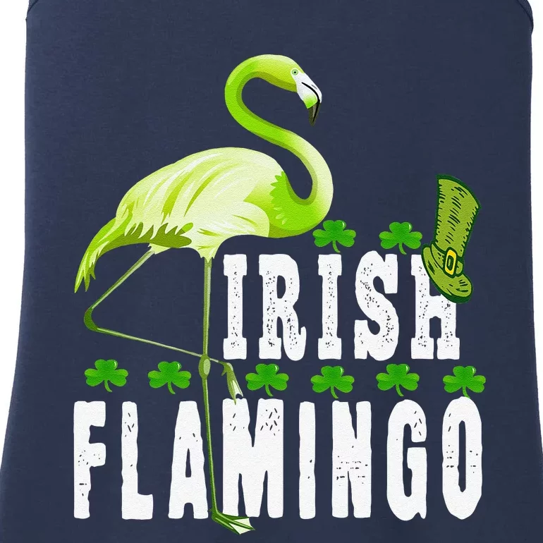 Leprechaun Flamingo St Patricks Day Irish Flamingo Ladies Essential Tank