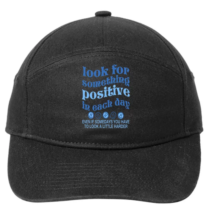 Look For Something Positive in Each Day Aesthetic Trendy 7-Panel Snapback Hat