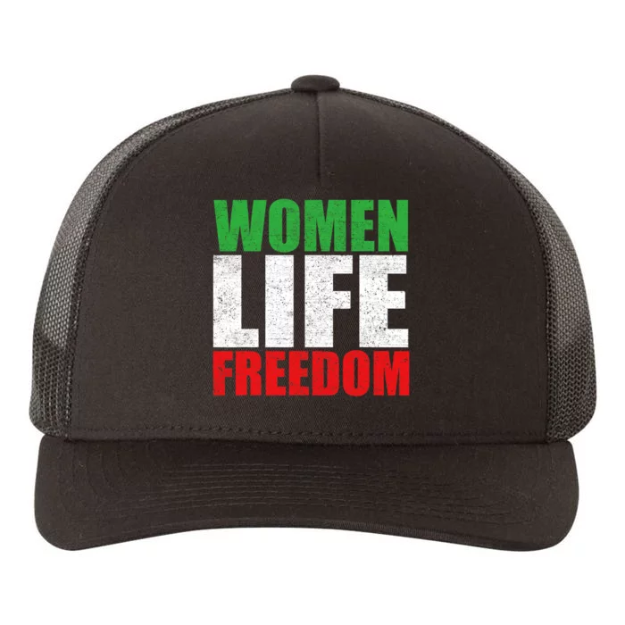 Life Freedom Support  rights mahsa Yupoong Adult 5-Panel Trucker Hat