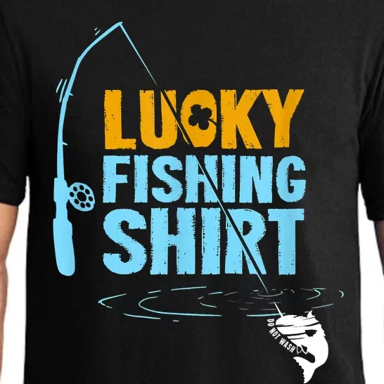 Lucky Fishing Shirt For A Fisherman Fishing Fishrod Fisherman Lucky Fishing Pajama Set