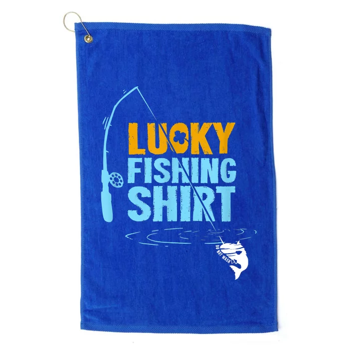 Lucky Fishing Shirt For A Fisherman Fishing Fishrod Fisherman Lucky Fishing Platinum Collection Golf Towel