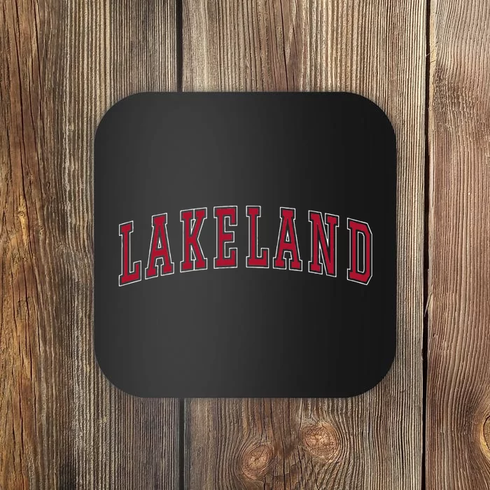 Lakeland Florida Souvenir Sport College Style Text Coaster