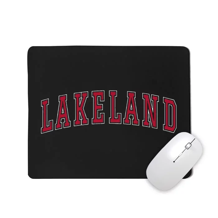 Lakeland Florida Souvenir Sport College Style Text Mousepad