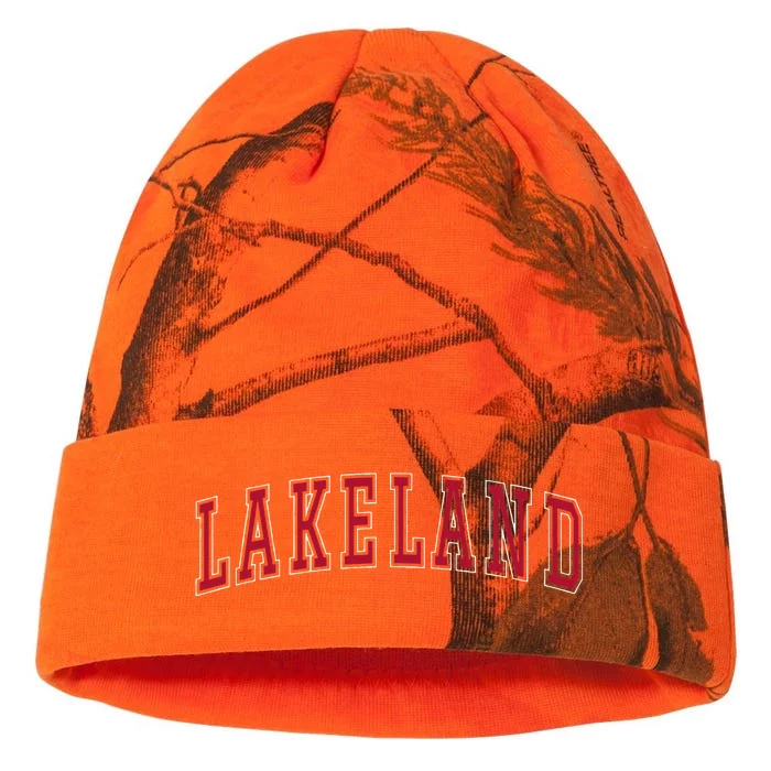 Lakeland Florida Souvenir Sport College Style Text Kati - 12in Camo Beanie