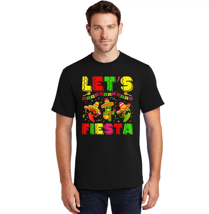 Lets Fiesta Squad 5 De Mayo Mexican Fiesta Tall T-Shirt