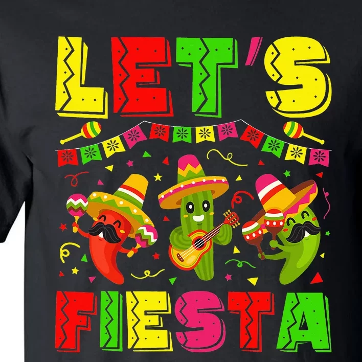 Lets Fiesta Squad 5 De Mayo Mexican Fiesta Tall T-Shirt