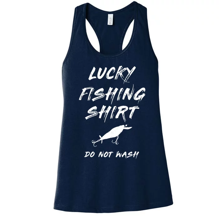 Lucky Fishing Shirts Do Not Wash Women's Racerback Tank