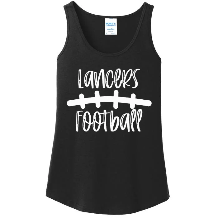 Lancers Football School Spirit Team Mascot Game Night Ladies Essential Tank