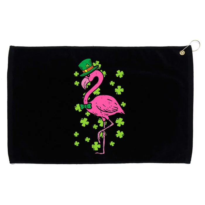 Leprechaun Flamingo Shamrock St Patricks Day Animal Gifts Grommeted Golf Towel