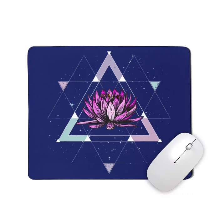 Lotus Flower Sacred Geometry Yoga Meditation Spiritual Zen Mousepad