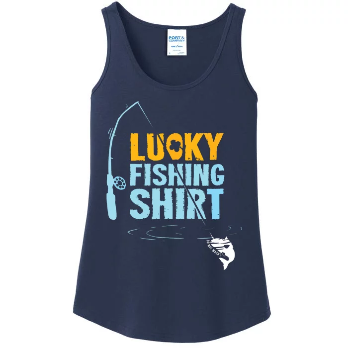 Lucky Fishing Shirts For A Fisherman Ladies Essential Tank