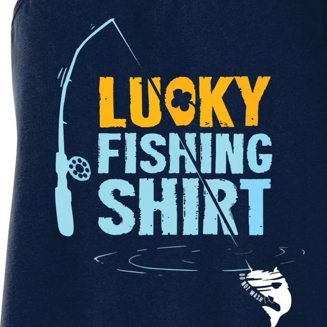 Lucky Fishing Shirts For A Fisherman Women's Racerback Tank