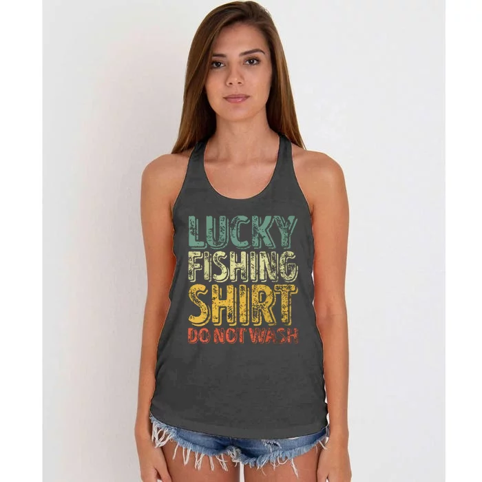 Lucky Fishing Shirts Do Not Wash Vintage Fishing Lover Women's Knotted Racerback Tank