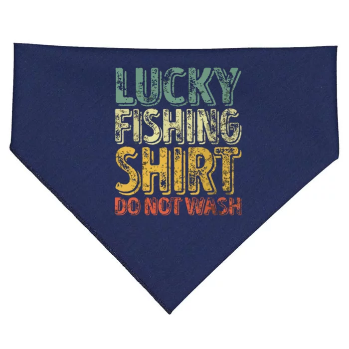 Lucky Fishing Shirts Do Not Wash Vintage Fishing Lover USA-Made Doggie Bandana